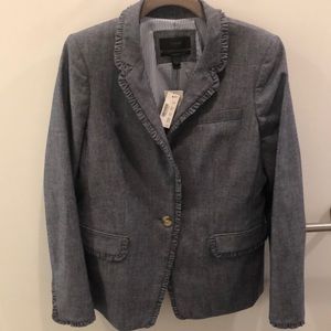 NWT J. Crew Chambray Regent Blazer, Size 8